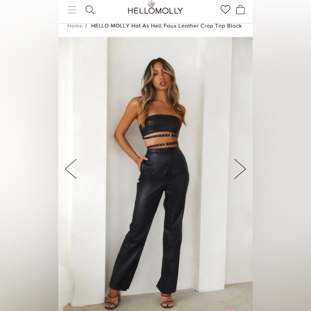 Hello Molly Faux Leather 2 piece set
